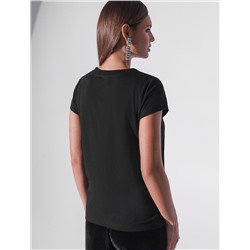 Нарядная футболка с принтом пайетками