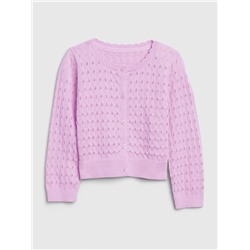 Toddler Pointelle Cardigan Sweater