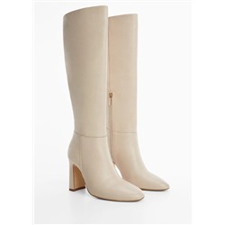 Bota piel caña alta -  Mujer | MANGO OUTLET Melilla