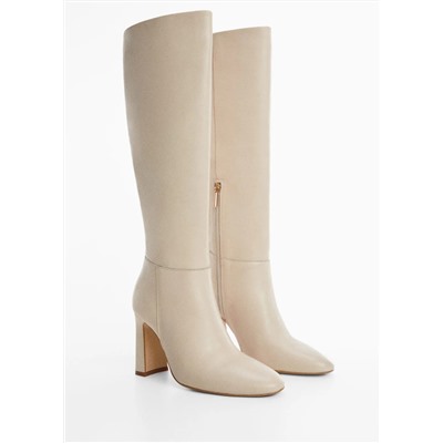Bota piel caña alta -  Mujer | MANGO OUTLET Melilla