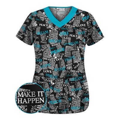 UA News Worthy Turquoise Scrub Top