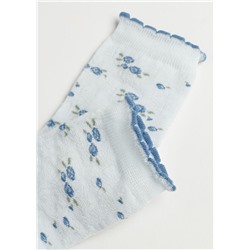 Kurze Mädchensocken mit Blumenmuster Eco