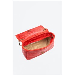 Bandolera de piel Rojo y dorado - Firenze Artegiani