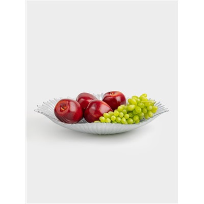 Ваза для фруктов, 40х8 см, стекло Р, серебристая, Avila