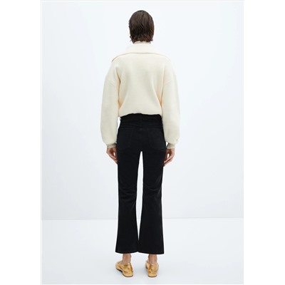 Pantalón flare crop pana