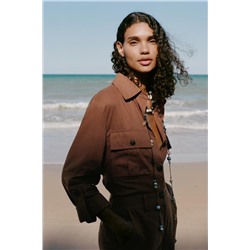 CAMISA SAFARI CON LINO