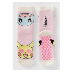 United Colors of BenettonErkek Çocuk Pembe Pokemon Desenli Kaydırmaz Çorap
