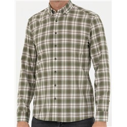 Haki Slim Fit Uzun Kollu Gömlek