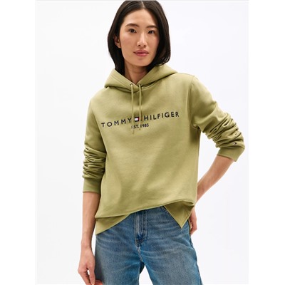 Embroidered Tommy Logo Hoodie