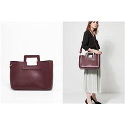 Bolso de piel Jane Burdeos