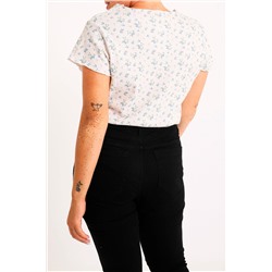 Camiseta Crudo y azul marino