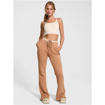Ivy Fleece Split-Hem Flare Sweatpants