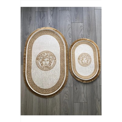 YTR HOME Kaymaz Taban Yıkabilir Toz Leke Tutmaz 2li Set Banyo Paspas Takımı Pbanyoseti2