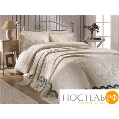 Комплект ZEBRA "DAMASK" (покрывало+постельное белье) с гипюром евро (арт. Y 618)