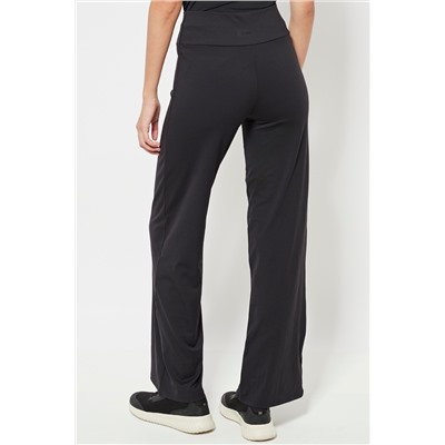 Pantalón regular fit cintura alta - Negro
