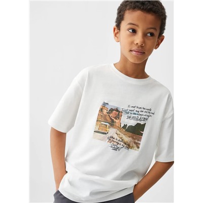 Camiseta estampada algodón -  Niño | MANGO OUTLET España