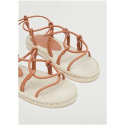Sandalia romana esparto -  Mujer | MANGO OUTLET Melilla