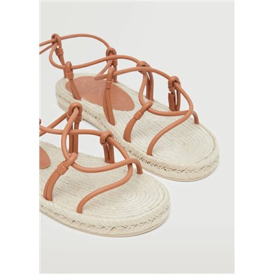 Sandalia romana esparto -  Mujer | MANGO OUTLET Melilla