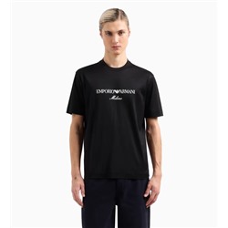 Мужская футболка с вышитыми буквам EMPORIO ARMAN*I