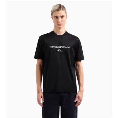 Мужская футболка с вышитыми буквам EMPORIO ARMAN*I