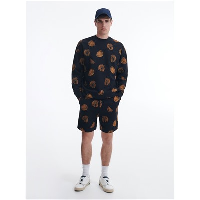 Shorts aus French Terry mit hohem Baumwollanteil