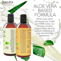 PURA D'OR MD Anti-Thinning Biotin Shampoo & Conditioner Set (16oz x2) Maximum Defense Coal-Tar Strong Scented DHT Blocker Hair Thickening Products For Women & Men, Daily Shampoo For Scalp Health