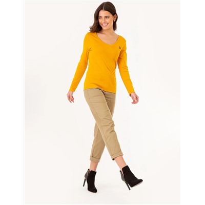 LONG SLEEVE V-NECK T-SHIRT