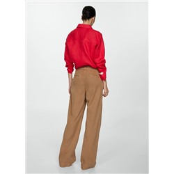 Pantalón fluido wideleg cinturón