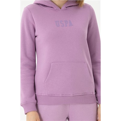 Kadın Lila Basic Sweatshirt