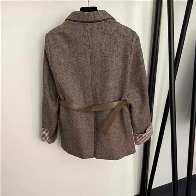 Модный клетчатый пиджак в стиле ретро   BOTTEG*A VENETT*E