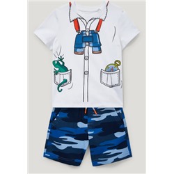 Set - Kurzarmshirt und Sweatshorts - 2 teilig