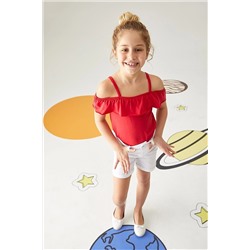 Defacto Kız Çocuk Regular Fit Dokuma Kısa Şort T3841A621SP