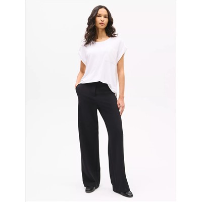 Dolman-Sleeve Crewneck Pocket T-Shirt