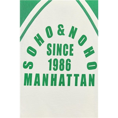 VARSITY T-SHIRT WITH SLOGAN