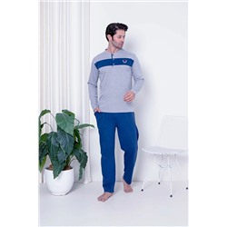 AHENGİM Man Erkek Pijama Takımı Interlok Ön Gövde Parçalı Pamuklu Mevsimlik M70062268 1-2-10001211