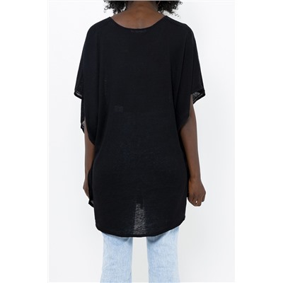 Jersey de lino Negro