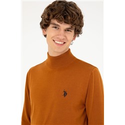 Erkek Slim Fit Yarım Boğazlı Coconut Basic Kazak