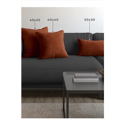 Demor Home Soft Series Kiremit Rengi Kırlent, Yastık Kılıfı SFT
