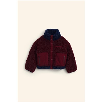 LIMITED EDITION CONTRAST FAUX SHEARLING JACKET