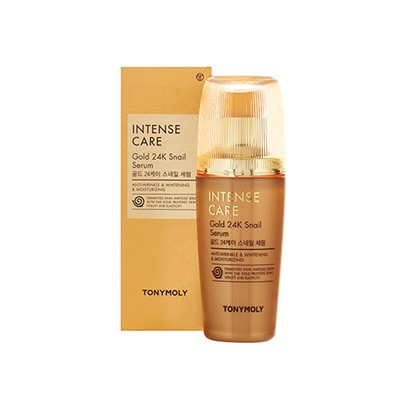 TONYMOLY INTENSE CARE Gold 24K Snail Serum Сыворотка для лица с муцином улитки и коллоидным золотом 35мл