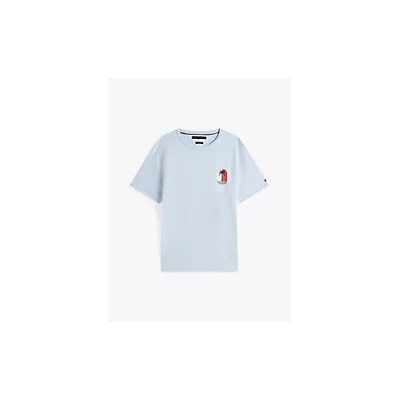 Palm Tree Logo Slub Cotton T-Shirt