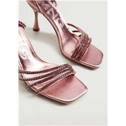 Sandalia strass tiras -  Mujer | MANGO OUTLET Melilla