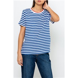 Camiseta de lino Azul y blanco