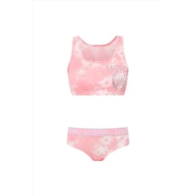 U.S. Polo Assn. U.S. Polo Assn. Kadın Pembe Büstiyer Şort Takım P963S8514