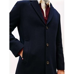 Wool-Blend Casual Coat