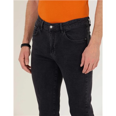 Antrasit Slim Fit Jean Pantolon