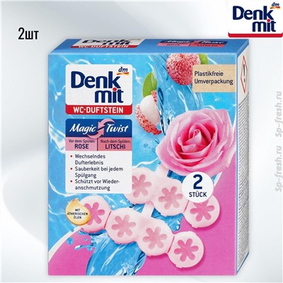 WC Duftstein Magic Twist Rose & Lychee, 2 St