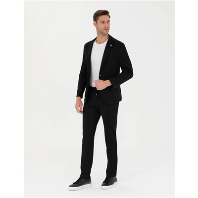 Siyah Ekstra Slim Fit Kumaş Pantolon