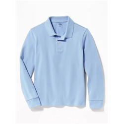 Uniform Built-In Flex Long-Sleeve Pique Polo for Boys