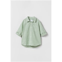 STRIPED LINEN BLEND SHIRT